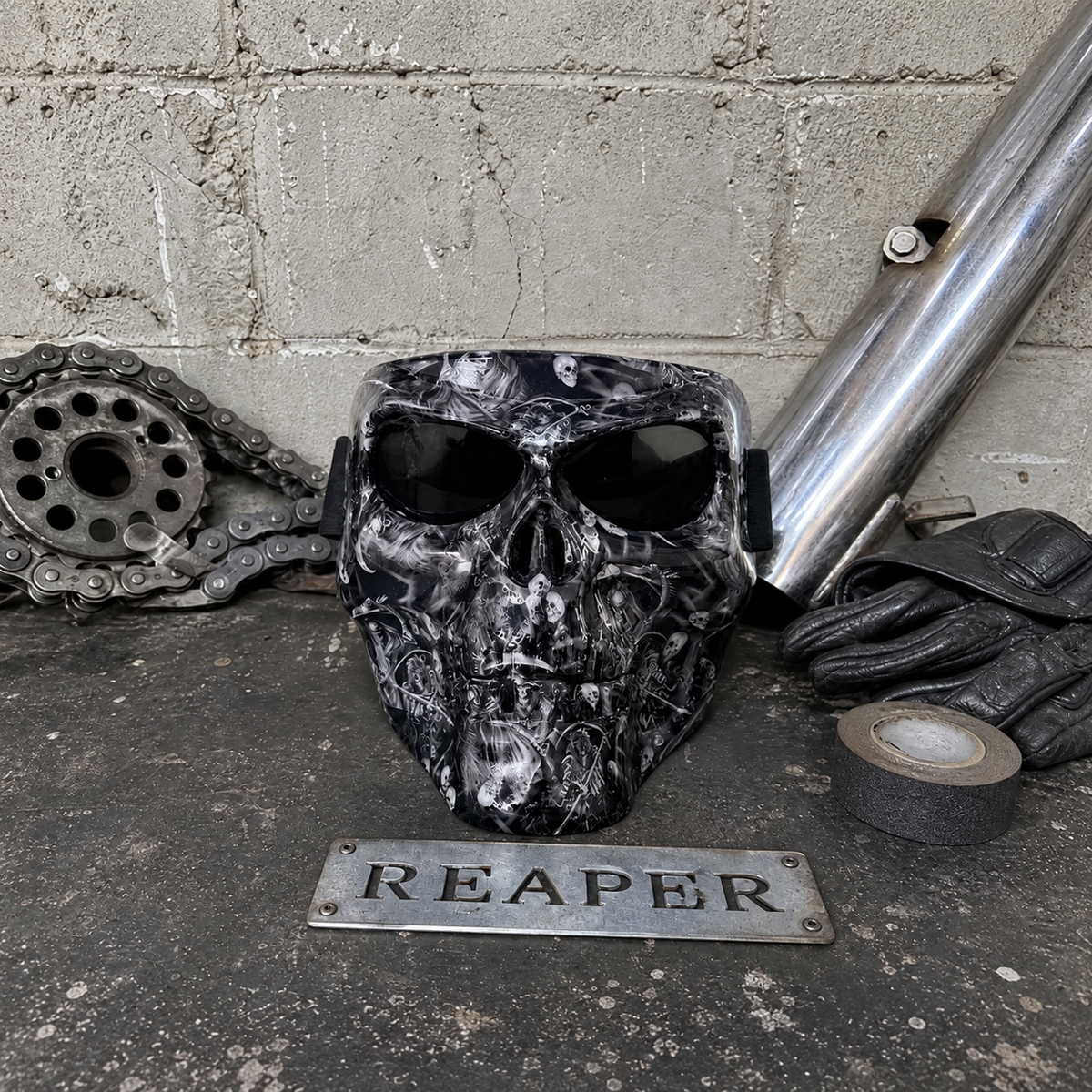 Bike Reaper Skull Mask